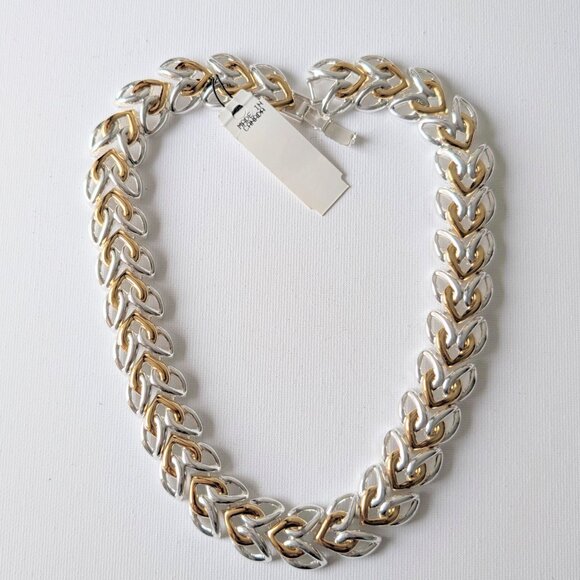 Vintage Multi-Tone Gold & Silver Necklace - Picture 1 of 4
